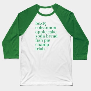 Irish Food Baseball T-Shirt